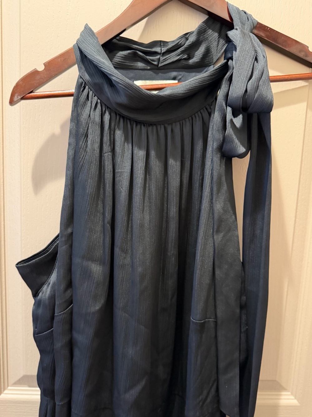 Sachin + Babi Black Halter Maxi Dress with Neck Tie - Picture 3 of 8